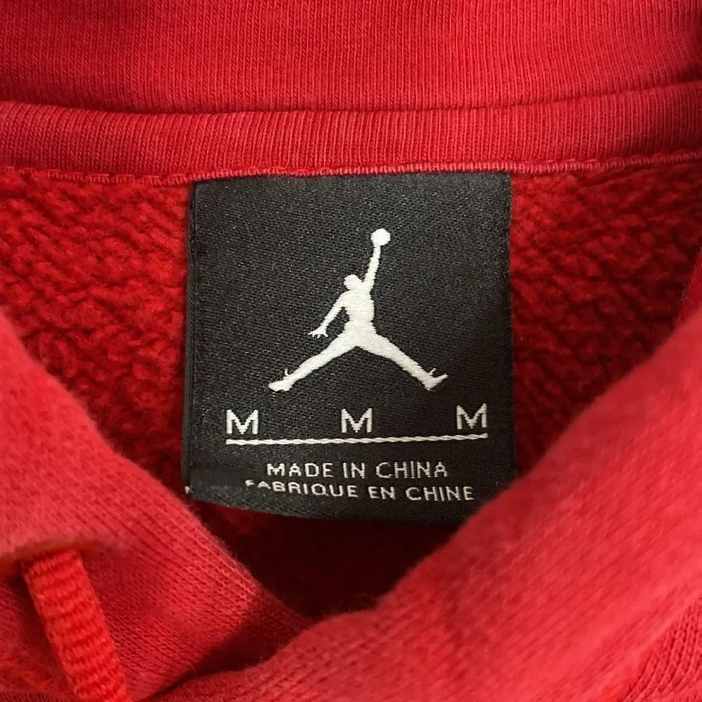 AIR JORDAN NIKE Men’s Dark Red Pullover Hoodie Size M